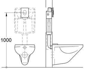 Placca Grohe modello Skate Air in ABS con doppio scarico da 3 o 6 litri