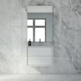 Mobile sottolavabo e lavabo Bellagio bianco L 70 x H 48 x P 46 cm