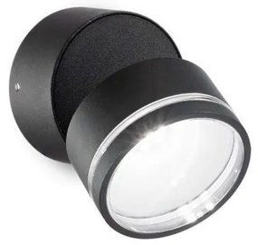 Lampada da parete omega ap round nero 4000k