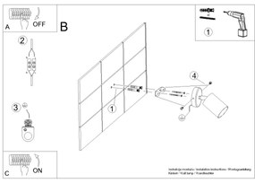 Sollux SL.1126 - Lampada da parete LEMMI 1xGU10/40W/230V nero