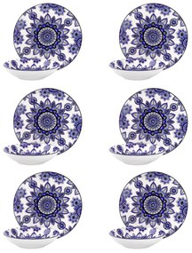 Servizio 12 piatti porcellana Celestial blu