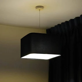 Maco Design Lampada a sospensione Kwadro, blu scuro, 40 x 40 cm, tessuto in velluto