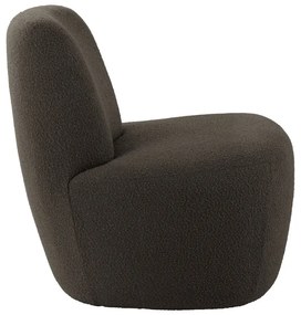 Poltrona grigio-marrone in tessuto bouclé Ada - Leitmotiv