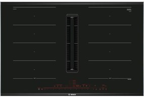 Bosch - Serie 8 PXX875D67E Piano Cottura Induzione 80cm 4 Fornelli Cappa Integrata Nero