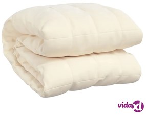 vidaXL Coperta Ponderata Crema Chiaro 122x183 cm 5 kg Tessuto