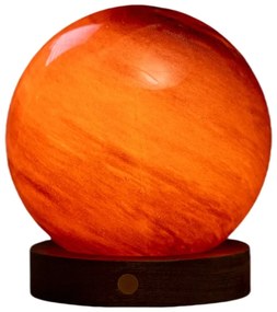 Decorazione luminosa marrone scuro con ricarica USB ø 12 cm Sand Storm – Gingko