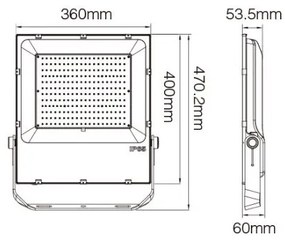 Faro LED 200W RGB+CCT  IP65, Dimmerabile - RF 2,4 GHz Colore RGB+CCT