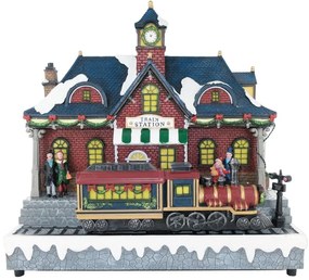 Villaggio di Natale animato Treno H 32 cm L 30 cm P 16 cm
