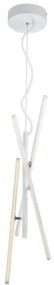 Lampadario LED moderno Tiriac bianco, luce calda 830 lumen