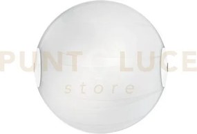 Plafoniera cri bianca 2 luci attacco e27 30x30x9,4cm in vetro bian...