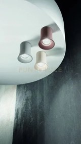 Plafoniera rock bianco 1 luce attacco gu10 ip20 d.8,5cm