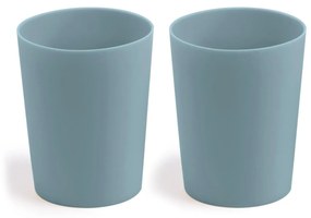 Kave Home - Set Epiphany di 2 bicchieri in silicone azzurro