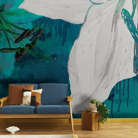 Fotomurale Lilium, turchese 450X300 cm