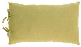 Kave Home - Fodera per cuscino Tazu 100% lino verde 30 x 50 cm