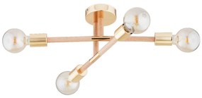 Lampadario a plafone OTELLO 4xE27/15W/230V oro/beige