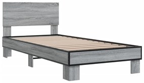 Giroletto grigio sonoma 75x190cm in legno multistrato e metallo