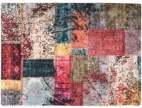 Tappeto Lavabile Patchwork Multicolore 150x230 cm Antiscivolo 373995