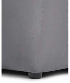 Divano angolare grigio (con penisola a sinistra/con chaise lounge) con rivestimento in velluto Cube – Bonami Selection