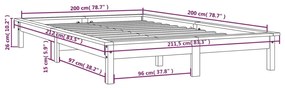 Giroletto Marrone Miele 200x200 cm in Legno Massello di Pino