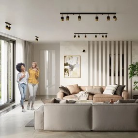 Sollux SL.1069 - Faretto da muro NERO 1xGU10/40W/230V nero/oro