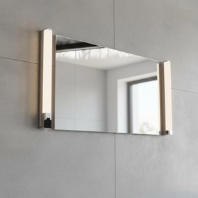 Lampada LED da Specchio 15W 66cm Cromata IP54 con Presa e Interruttore Colore Bianco Naturale 4.000K