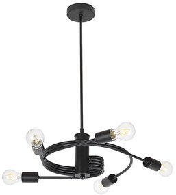 Rabalux 2098 - Lampadario fisso CARLY 5xE27/15W/230V nero