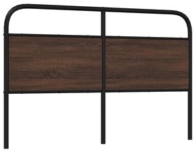 Testiera rovere marrone 160 cm in acciaio e truciolato