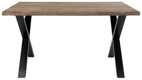 Tavolo da pranzo con piano in rovere massiccio Fumé, 140 x 95 cm Toulon - House Nordic