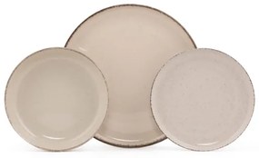 Servizio da tavola 18 pezzi beige/porcellana
