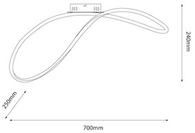 Plafoniera LED INFINITY LED/21W/230V nero