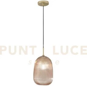 Lampadario a sospensione duke ambra in vetro 1 luce attacco e27 d21...