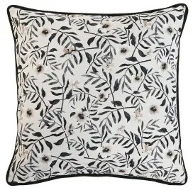 Cuscino Home ESPRIT Bianco Nero Stampato 45 x 15 x 45 cm