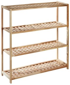 Scarpiera di colore naturale in noce massiccio – Premier Housewares