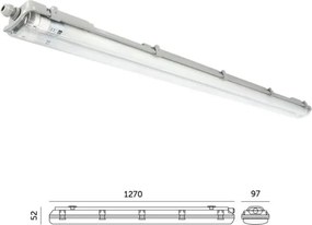 Apparecchio tecnico LED per tubi T8 2xG13/18W/230V 5000K IP65 127 cm