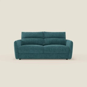 Elios Divano letto con morbidi cuscini spalliera in tessuto smacchiabile T24 petrolio