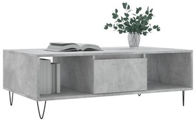 Tavolino salotto grigio cemento 104x60x35 cm legno multistrato