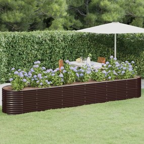 Letto Giardino Acciaio Verniciato A Polvere 440x80x68cm Marrone /