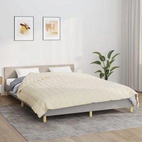 Coperta Ponderata Crema Chiaro 220x235 Cm 15 Kg Tessuto /