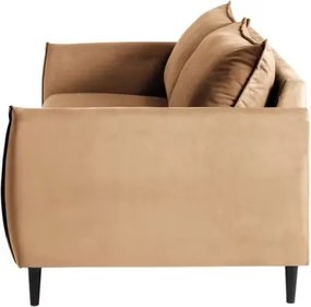 Divano marrone con rivestimento in velluto 203 cm Juli – Ropez