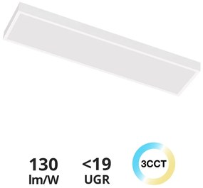 Plafoniera LED 120x30 42W UGR19 Bianco Variabile con driver Philips Colore Bianco Variabile CCT