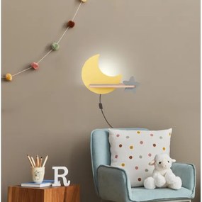 Applique LED per bambini con mensola MOON LED/5W/230V