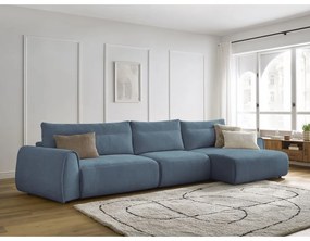 Divano angolare blu Aden – Bobochic Paris