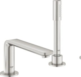 Rubinetto per vasca getto laminare cristallino Lineare grigio spazzolato GROHE