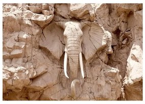 Fotomurale adesivo Elephant Carving (South Africa)