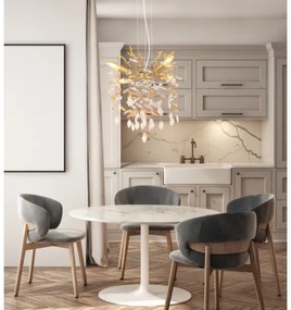 Globo 64138HG - Lampadario a sospensione su cavo QUEENA 4xE14/40W/230V dorato