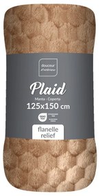 Coperta marrone in microflanella 125x150 cm Mini Frosty – douceur d'intérieur