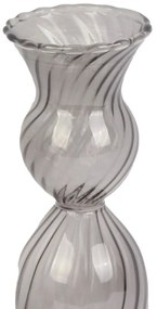 Candeliere in vetro grigio, altezza 17 cm Swirl - PT LIVING