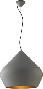 Lampadario Glamour Tholos grigio paralume grigio E27 LUCE AMBIENTE DESIGN
