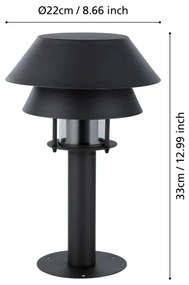 Eglo 900802 - Lampada da esterno CHIAPPERA 1xE27/40W/230V 33 cm IP65