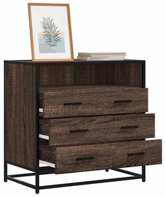 Cassettiera Rovere Marrone 70x41x70 Cm İn Legno Multistrato /